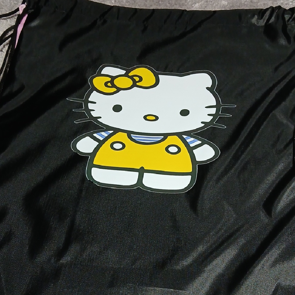 Hello Kitty Black Drawstring Bag .3pc